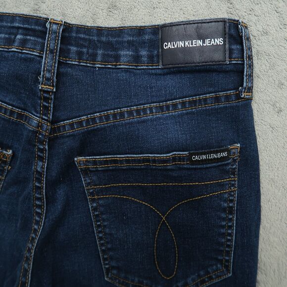 Calvin Klein Jeans Women's Size 2 Blue Mid-Rise Skinny Denim 30" Inseam Stretch - Picture 13 of 16